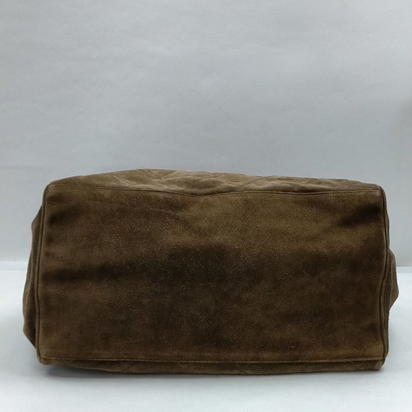 good condition Authentic Large Chanel Hand Bag Brown Suede Leather jumbo tassel - Picture 4 of 9